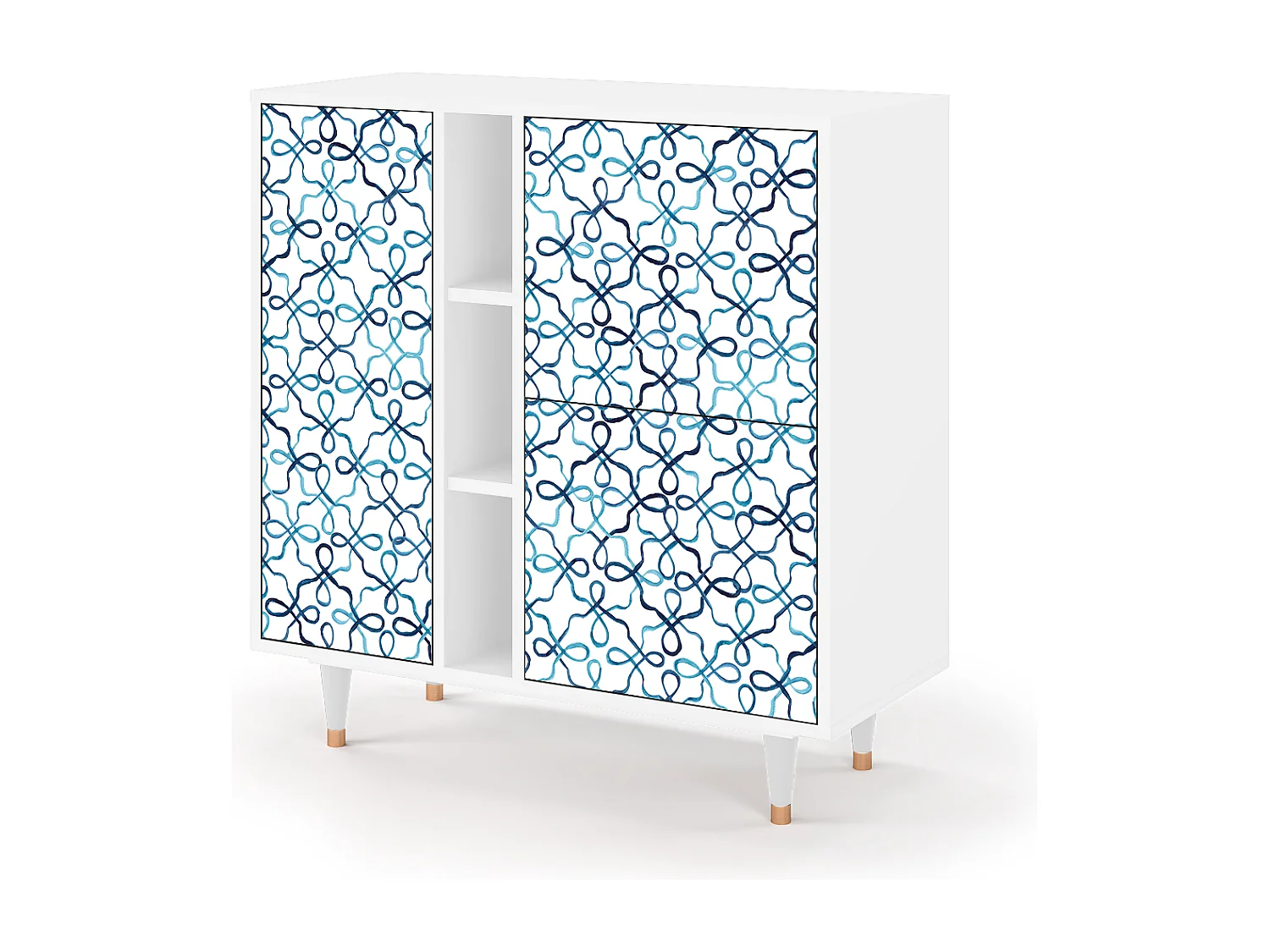 Sideboard - 94х96х41 cm - BS5 - Marine Strings, Weiß