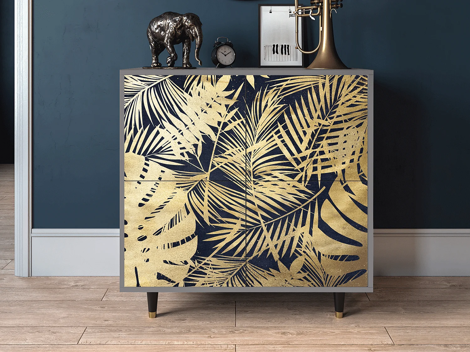 Credenza - 94x96x48 cm - BS3 - Jungle Vibes, Grigio