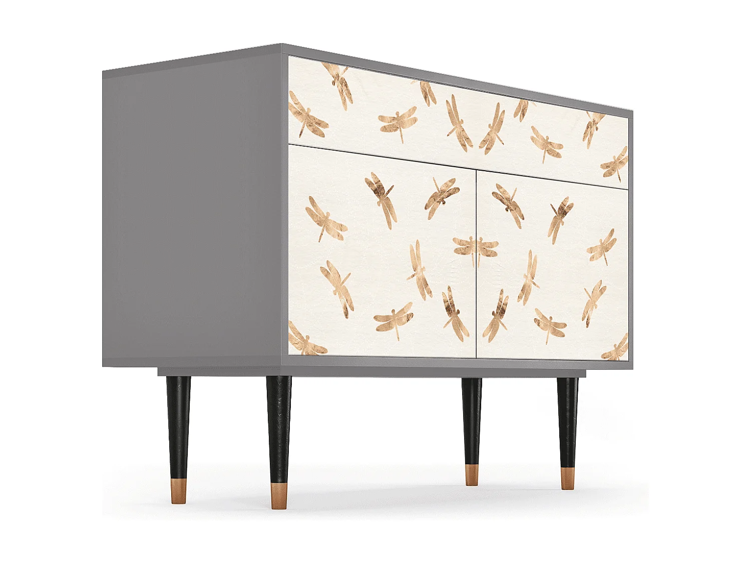 Credenza - 115x85x48 cm - BS4 - Nude Dragonflies, Grigio