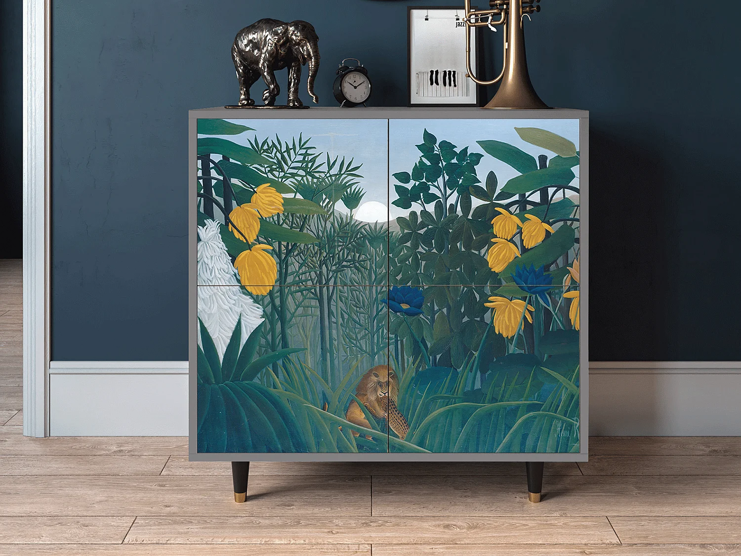 Aparador - 94x96x48 cm - BS3 - The Repast of the Lion, Cinza