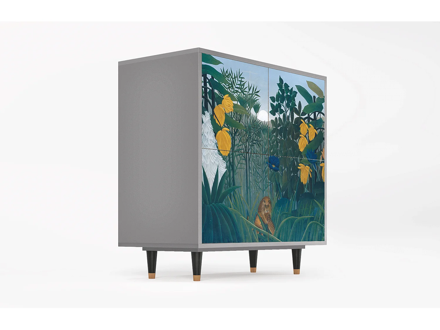 Aparador - 94x96x48 cm - BS3 - The Repast of the Lion, Cinza