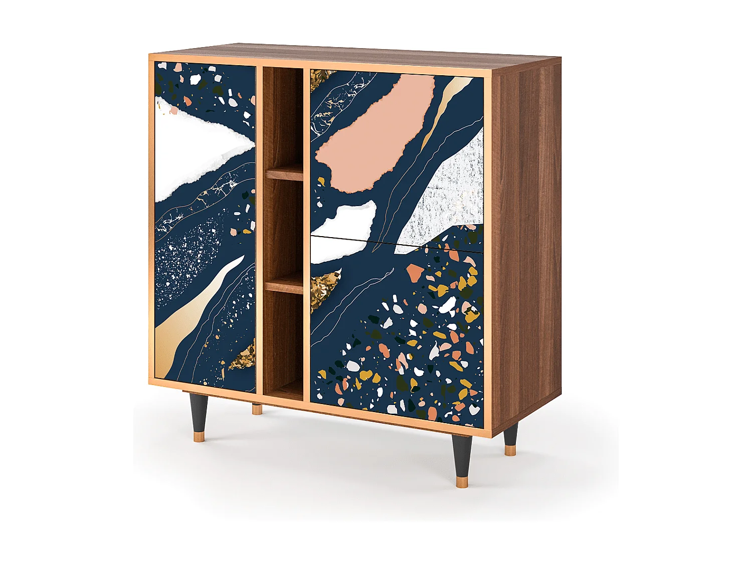 Kredens - 94х96х41 cm - BS5 - Nude Iceberg, Orzech