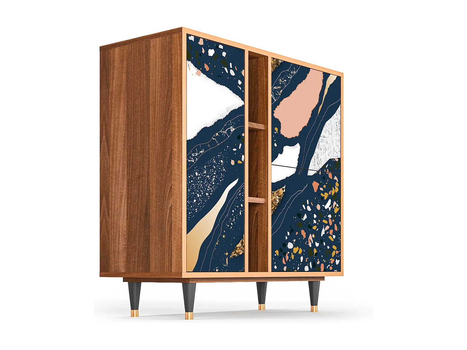 Kredens - 94х96х41 cm - BS5 - Nude Iceberg, Orzech