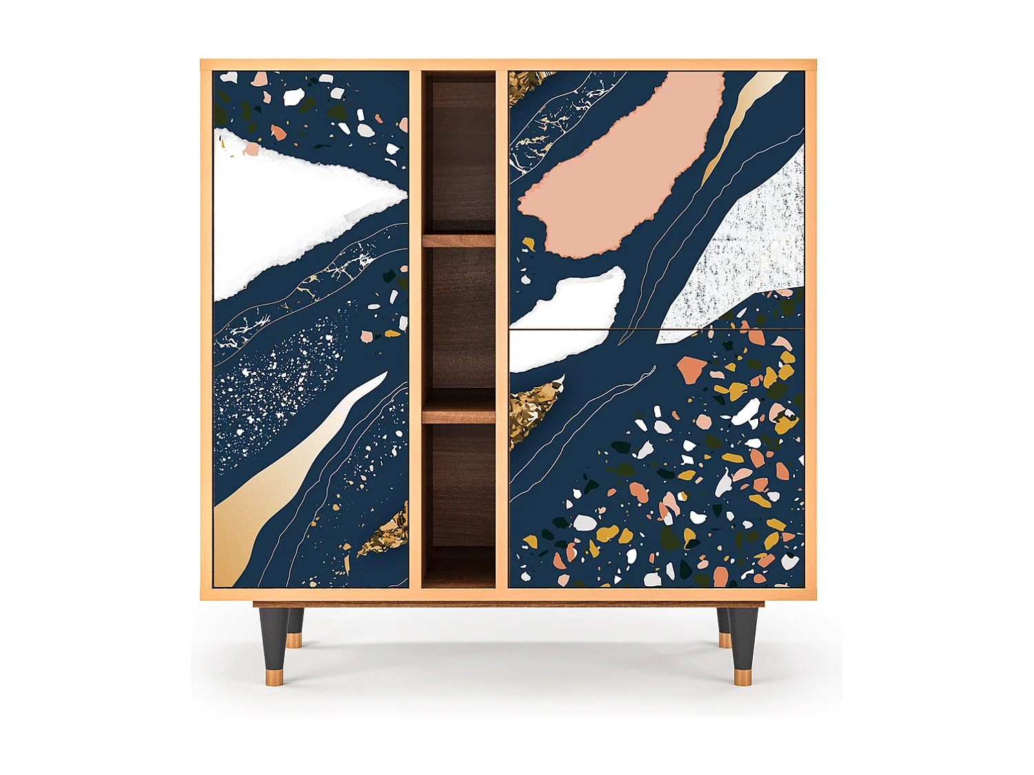 Kredens - 94х96х41 cm - BS5 - Nude Iceberg, Orzech