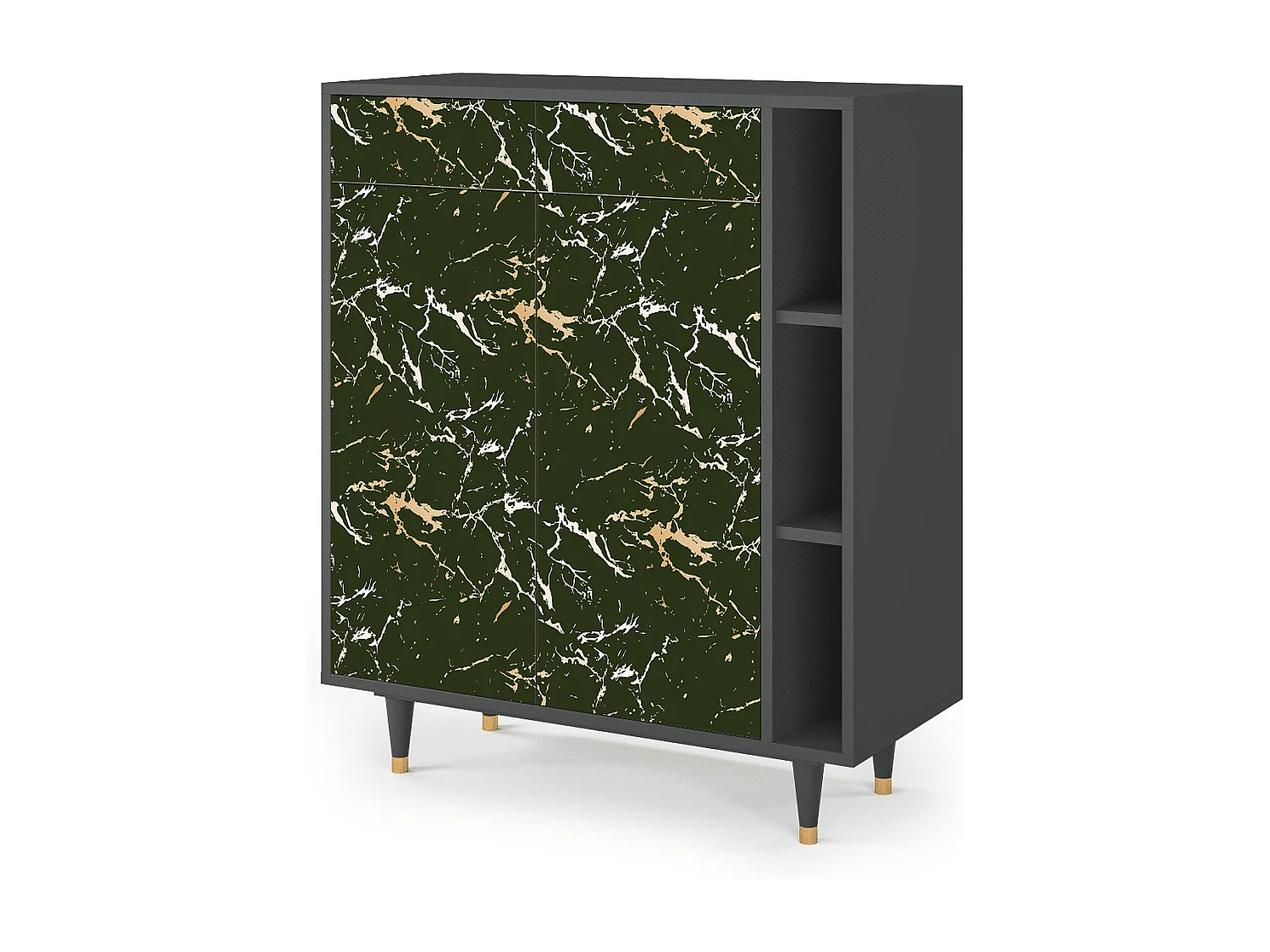 Kredens - 96х110х41 cm - BS6 - Amazon Forest, Antracyt