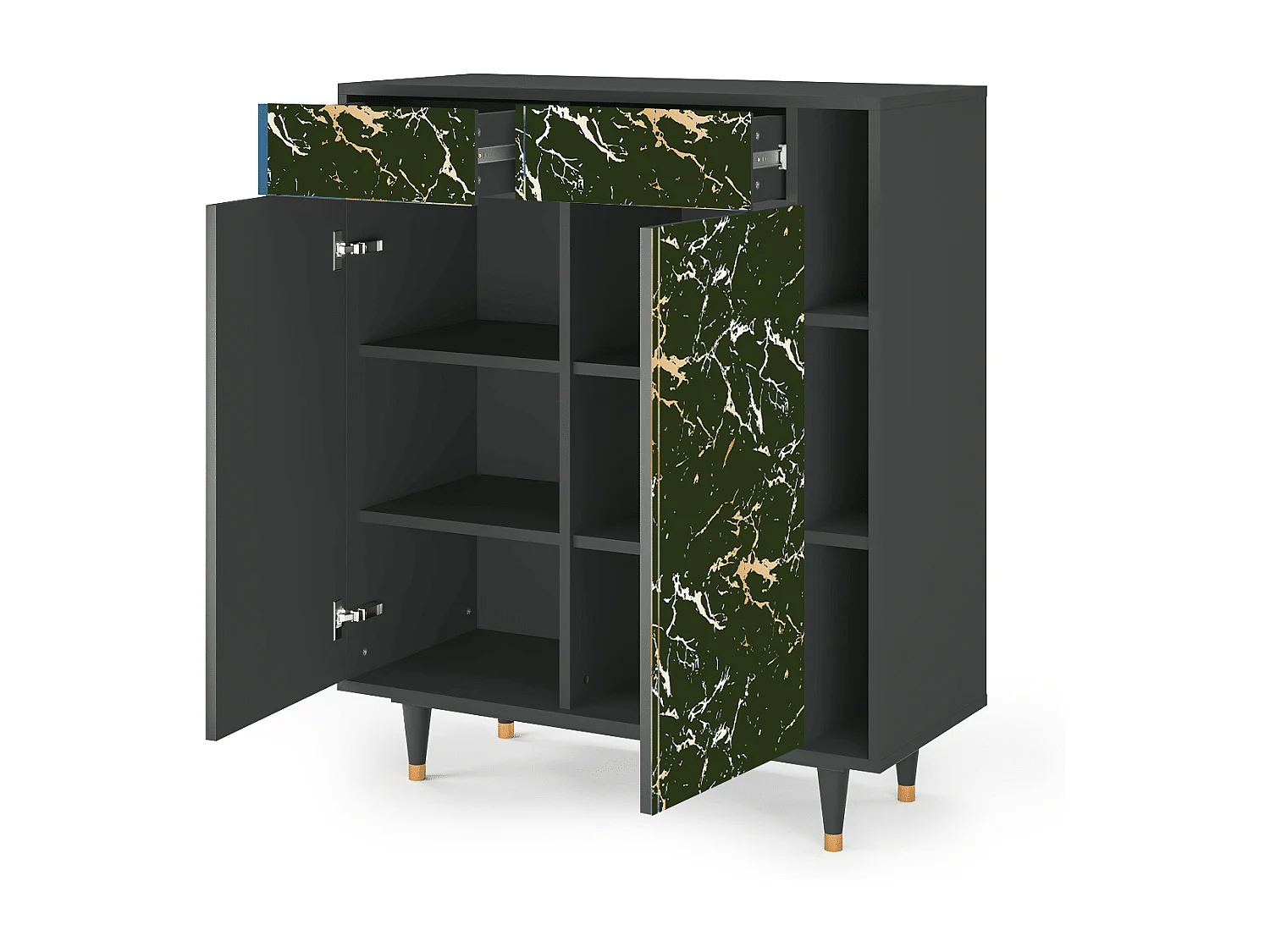 Kredens - 96х110х41 cm - BS6 - Amazon Forest, Antracyt