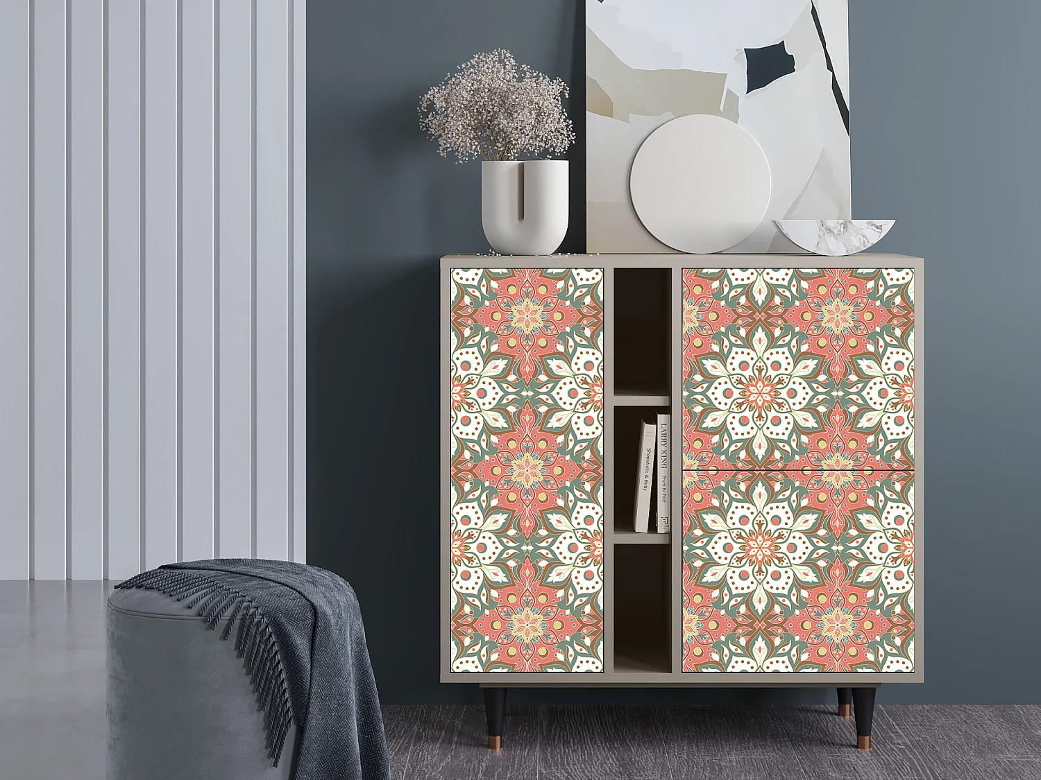 Kredens - 94х96х41 cm - BS5 - Peach Grove, Piaskowy