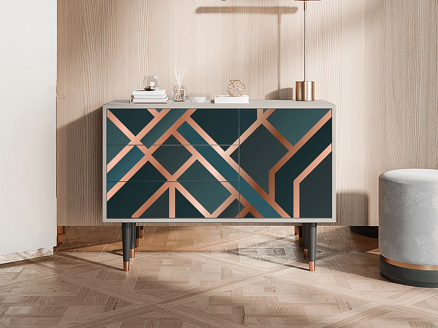 Aparador - 115х84х41 cm - S3 - Bronze Crossroad, Areia