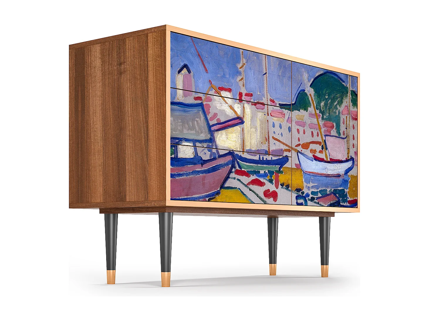 Aparador - 115х84х41 cm - S3 - The Port of Collioure , Nogal