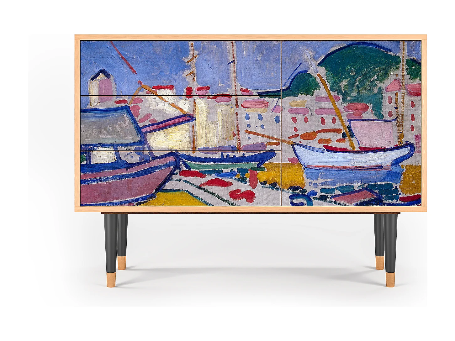 Buffet - 115х84х41 cm - S3 - The Port of Collioure , Noyer
