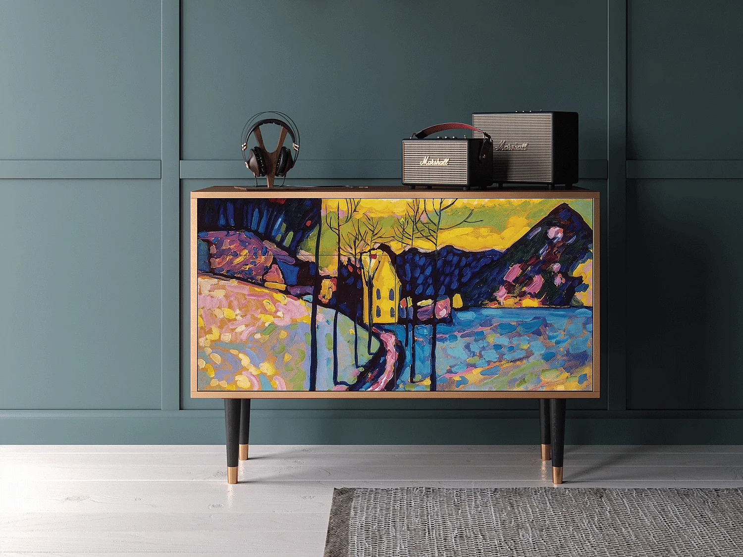 Aparador - 115x85x48 cm - BS4 - Winter Landscape, Nogueira