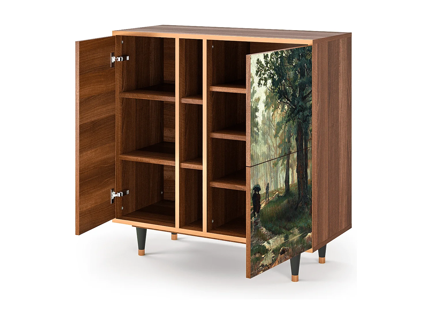 Dressoir - 94х96х41 cm - BS5 -  Rain in the Oak Forest, Walnoot
