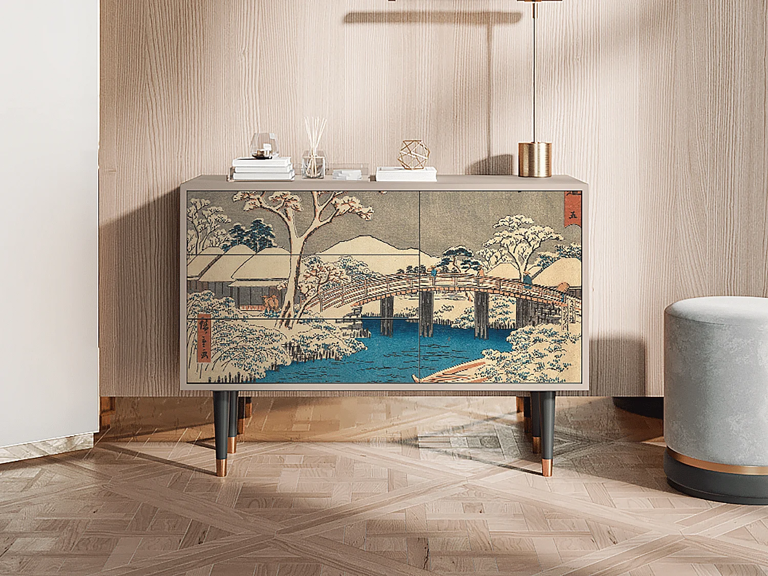 Buffet - 115х84х41 cm - S3 - Katabira River, Latte