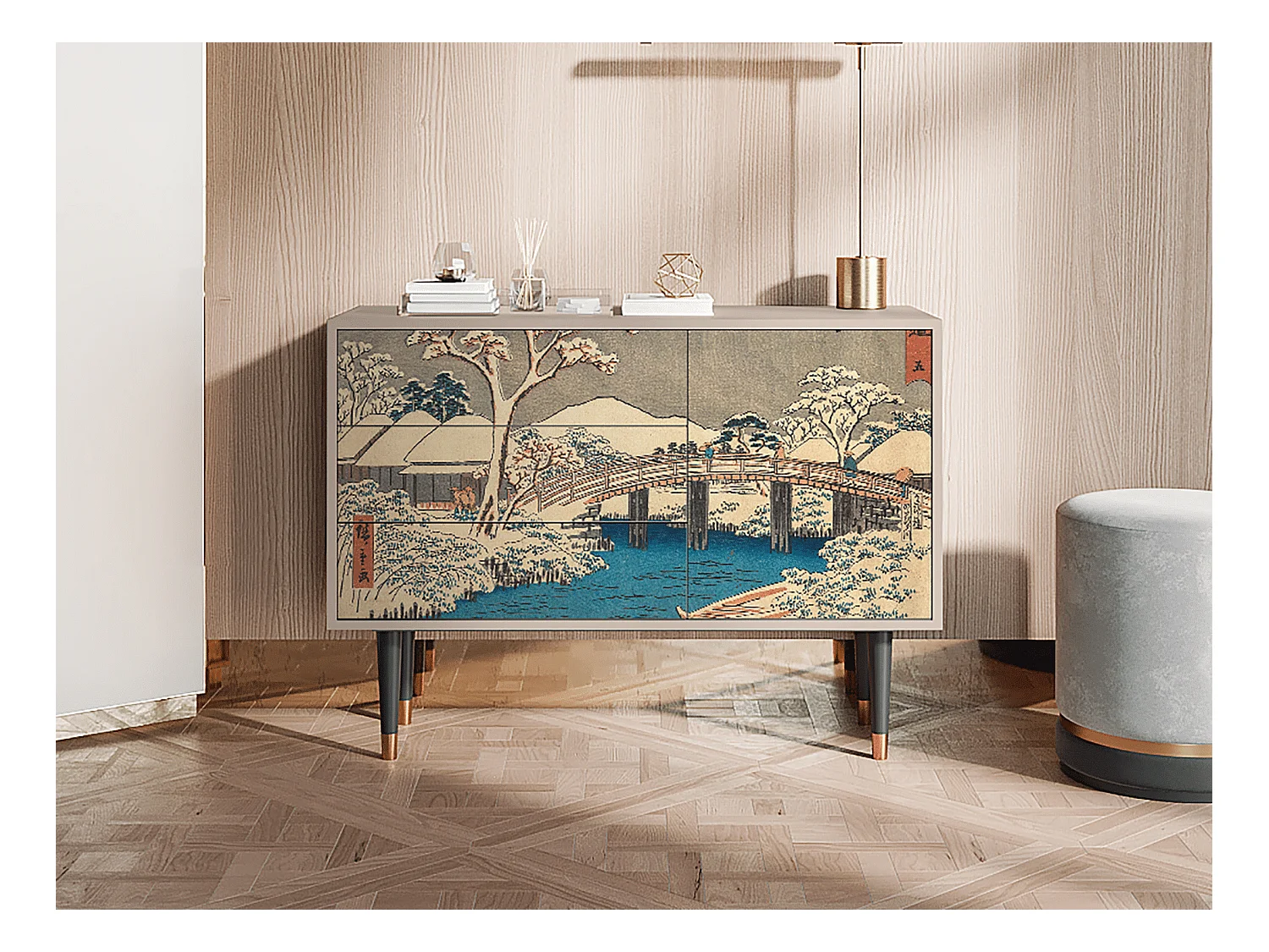 Buffet - 115х84х41 cm - S3 - Katabira River, Latte