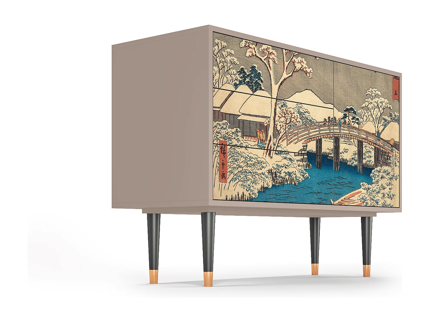 Kredens - 115х84х41 cm - S3 - Katabira River, Latte