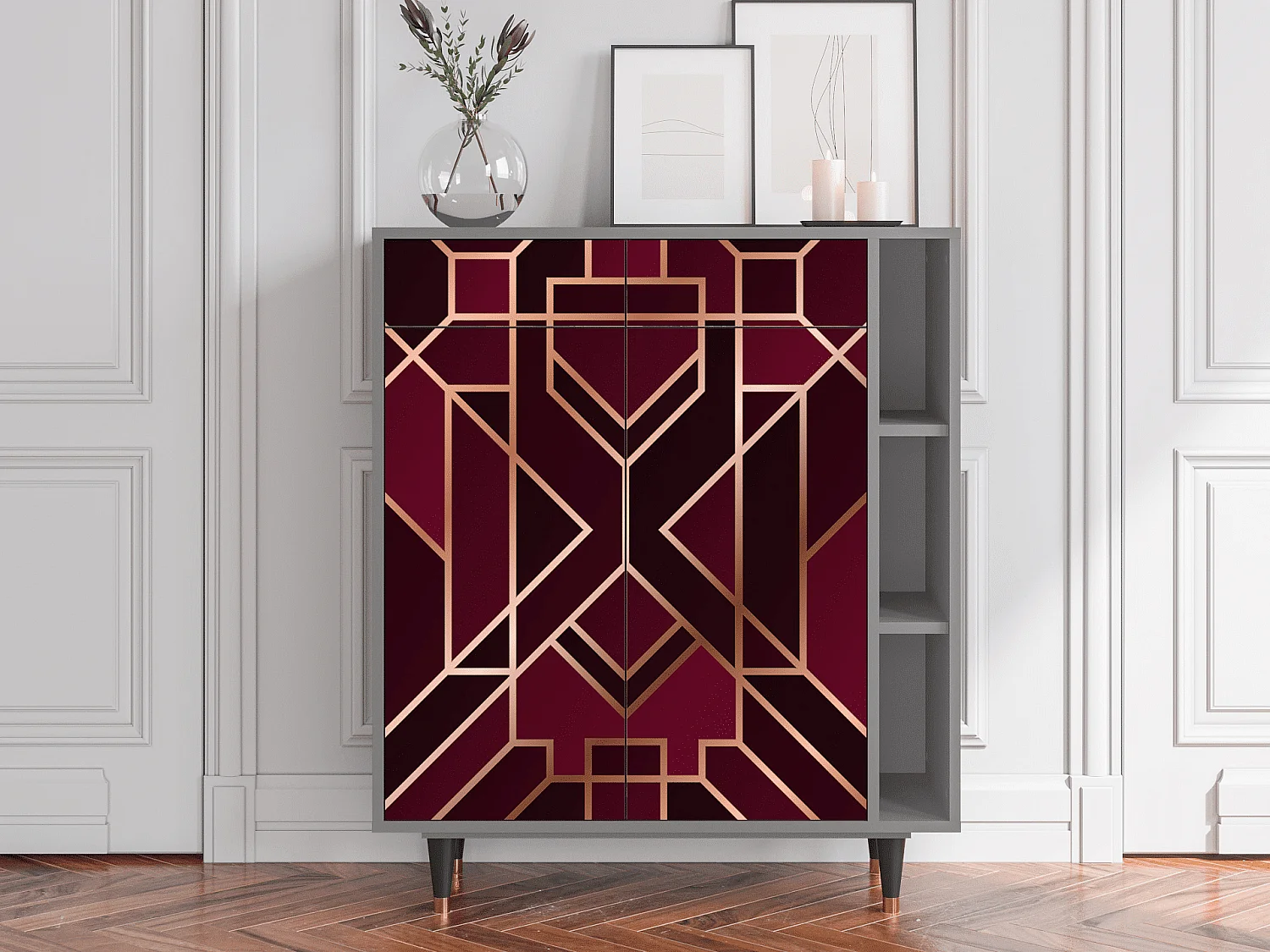 Buffet - 96х110х41 cm - BS6 - Burgundy Jewelery, Gris