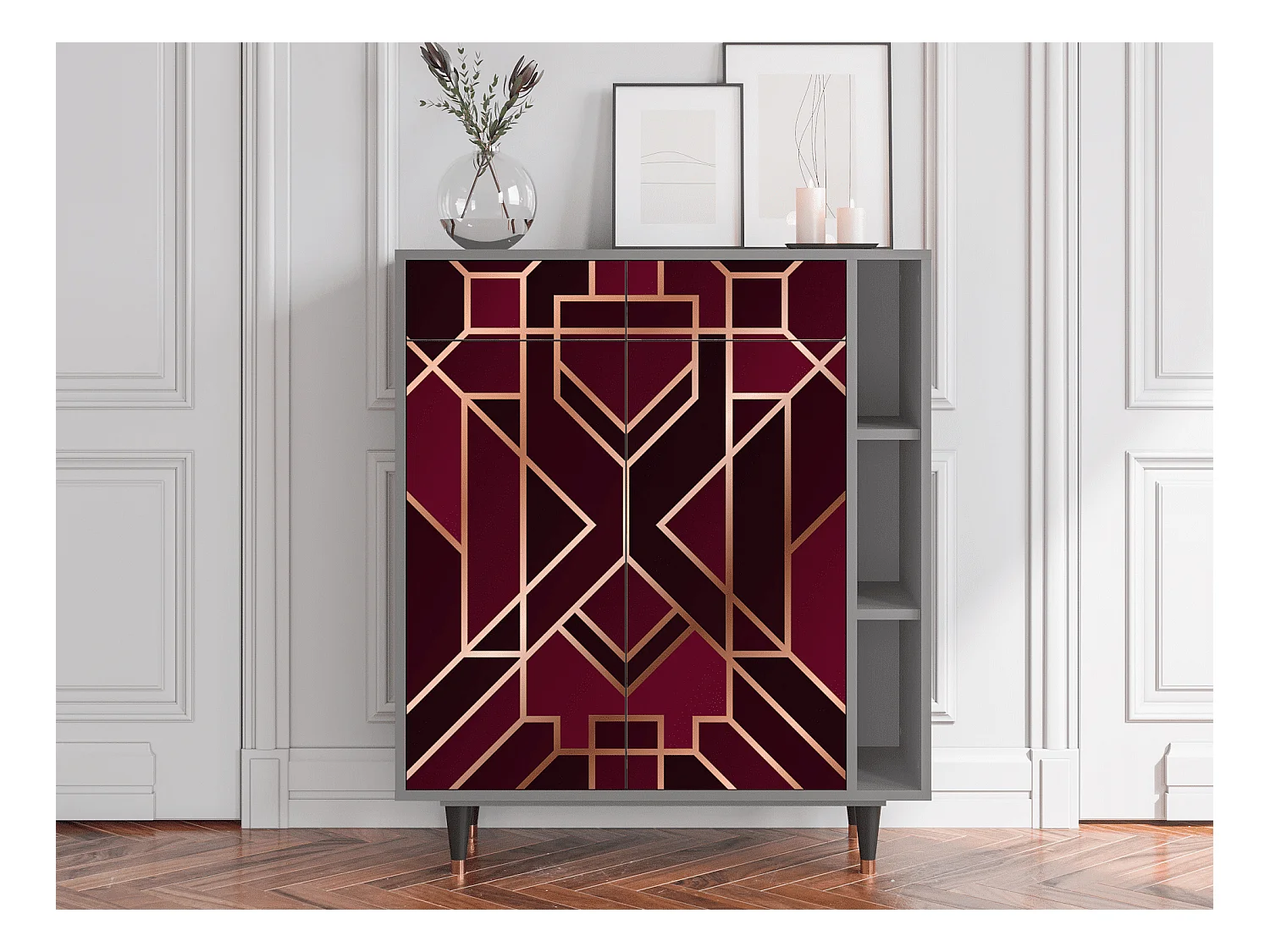 Buffet - 96х110х41 cm - BS6 - Burgundy Jewelery, Gris