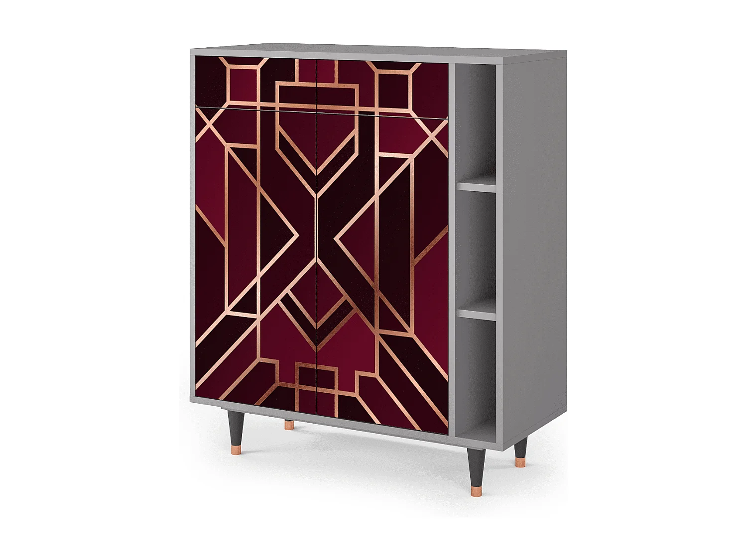 Buffet - 96х110х41 cm - BS6 - Burgundy Jewelery, Gris