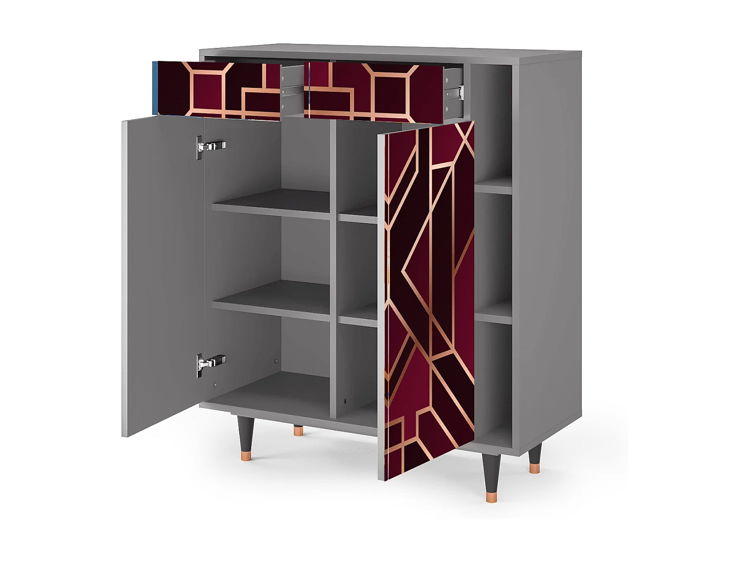 Buffet - 96х110х41 cm - BS6 - Burgundy Jewelery, Gris