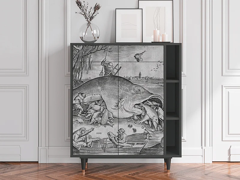 Buffet - 96х110х41 cm - BS6 - Big Fish Eat Little, Anthracite