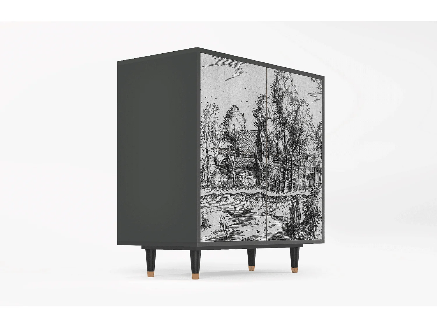 Buffet - 94x96x48 cm - BS3 - A Pond, Anthracite