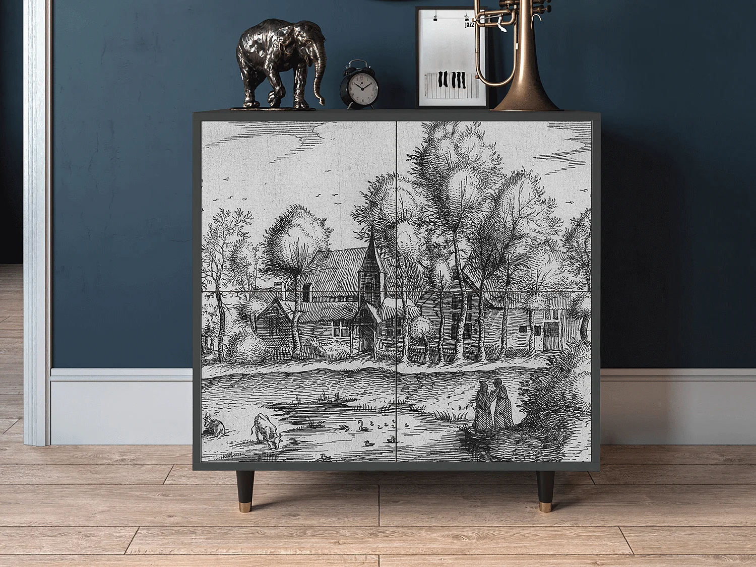 Kredens - 94x96x48 cm - BS3 - A Pond, Antracyt