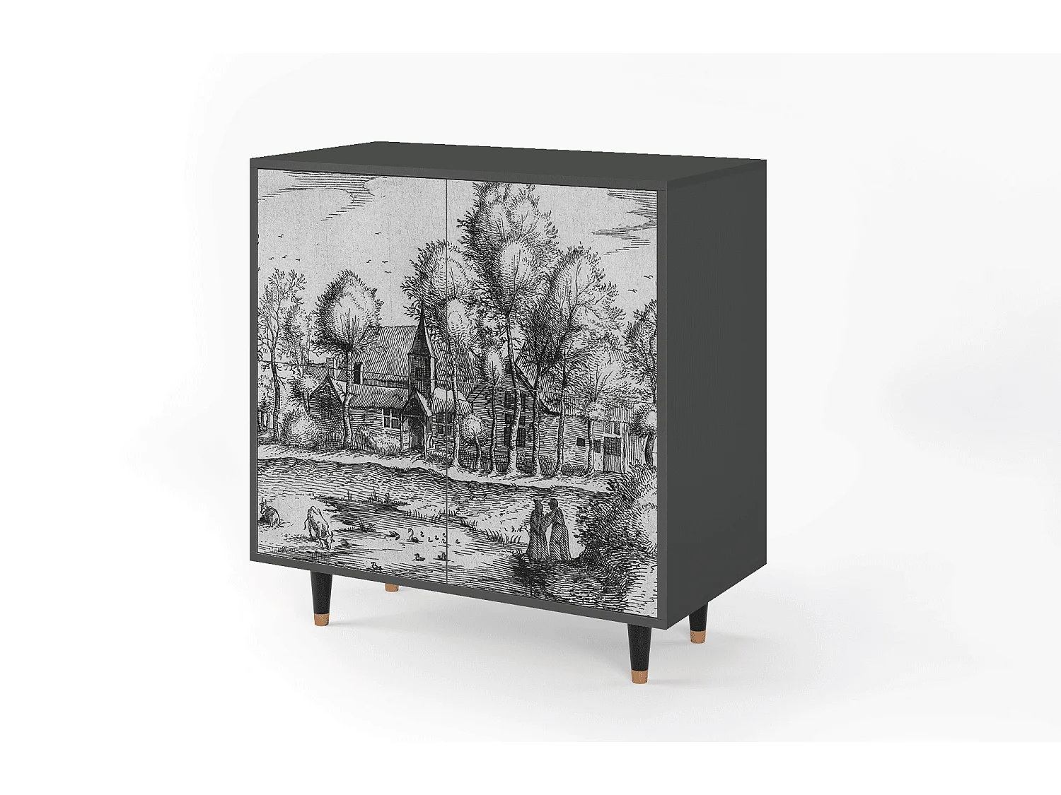 Kredens - 94x96x48 cm - BS3 - A Pond, Antracyt