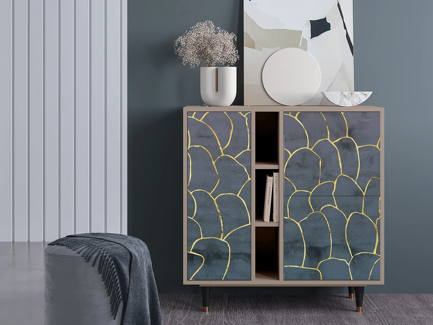 Dressoir - 94х96х41 cm - BS5 - Blue Lagoon, Latte