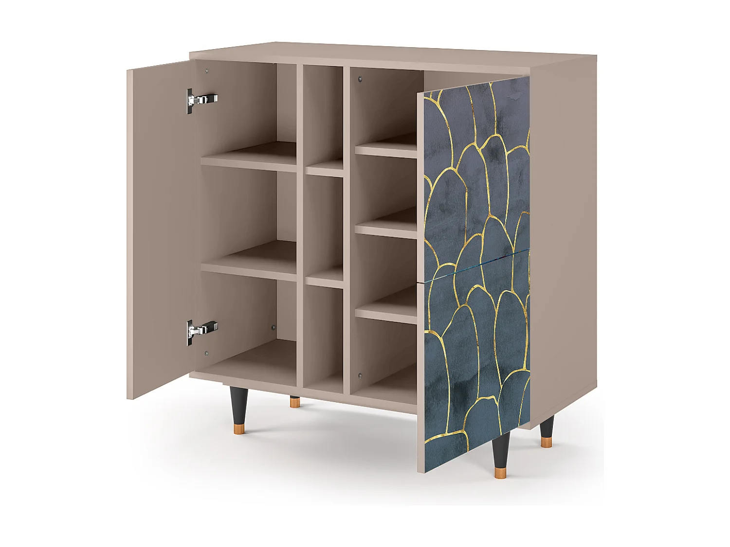 Buffet - 94х96х41 cm - BS5 - Blue Lagoon, Latte