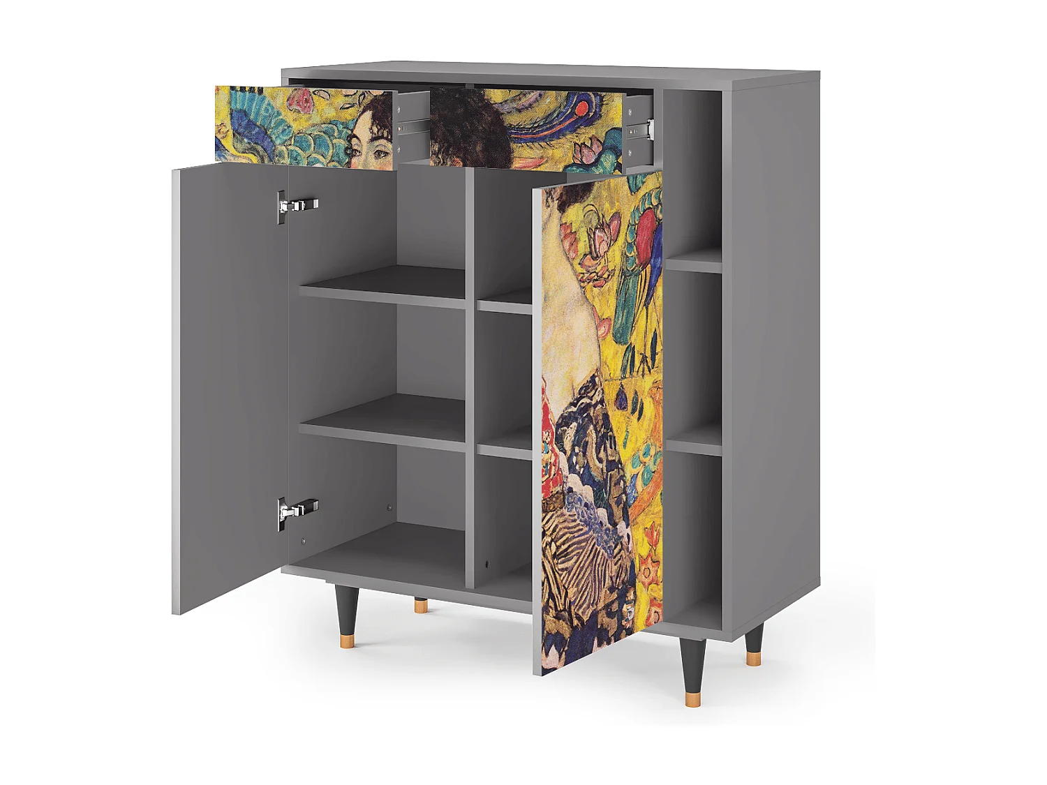 Buffet - 96х110х41 cm - BS6 - Lady with Fan by Klimt, Gris