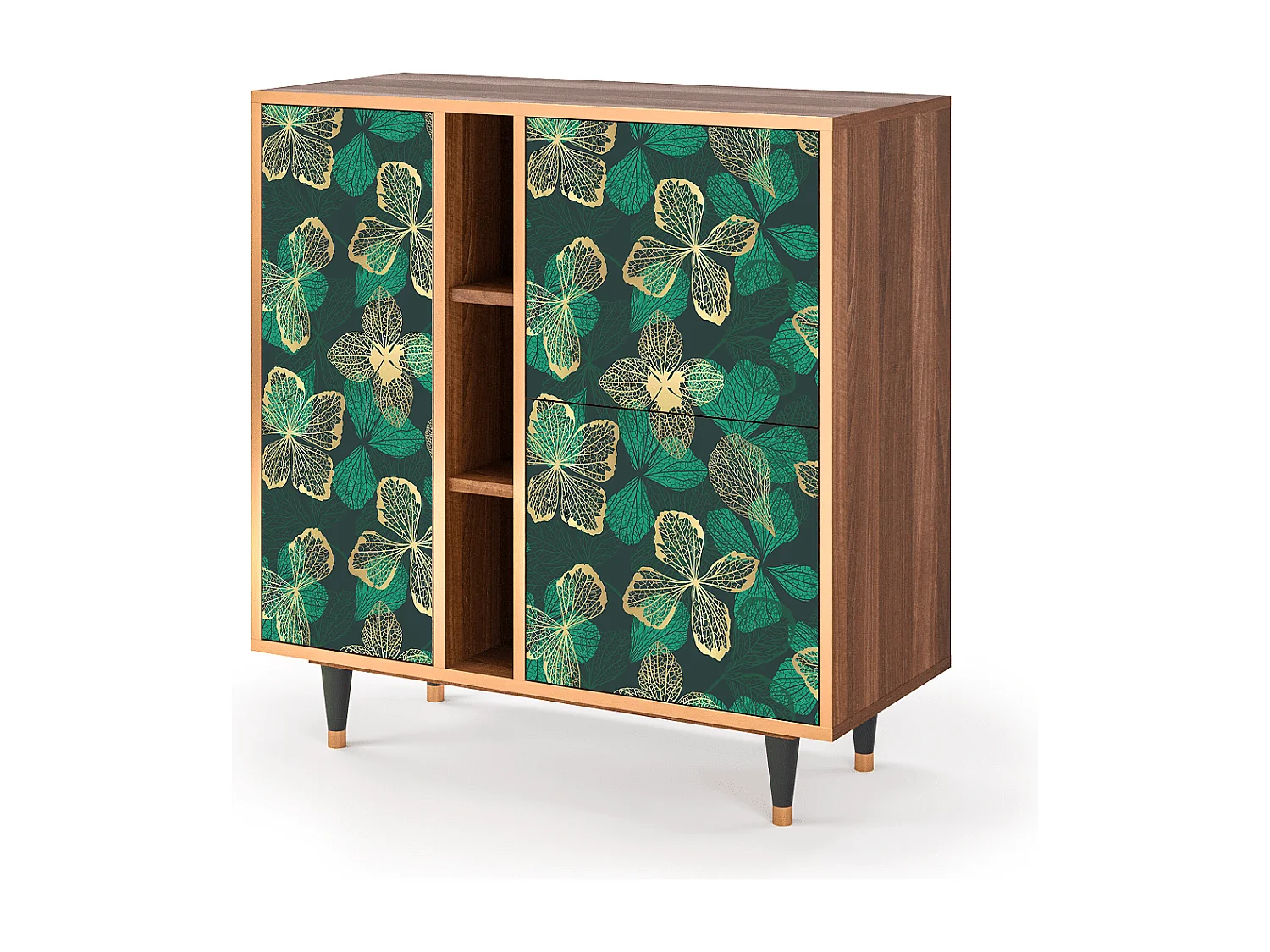 Aparador - 94х96х41 cm - BS5 - Green Flower, Nogal