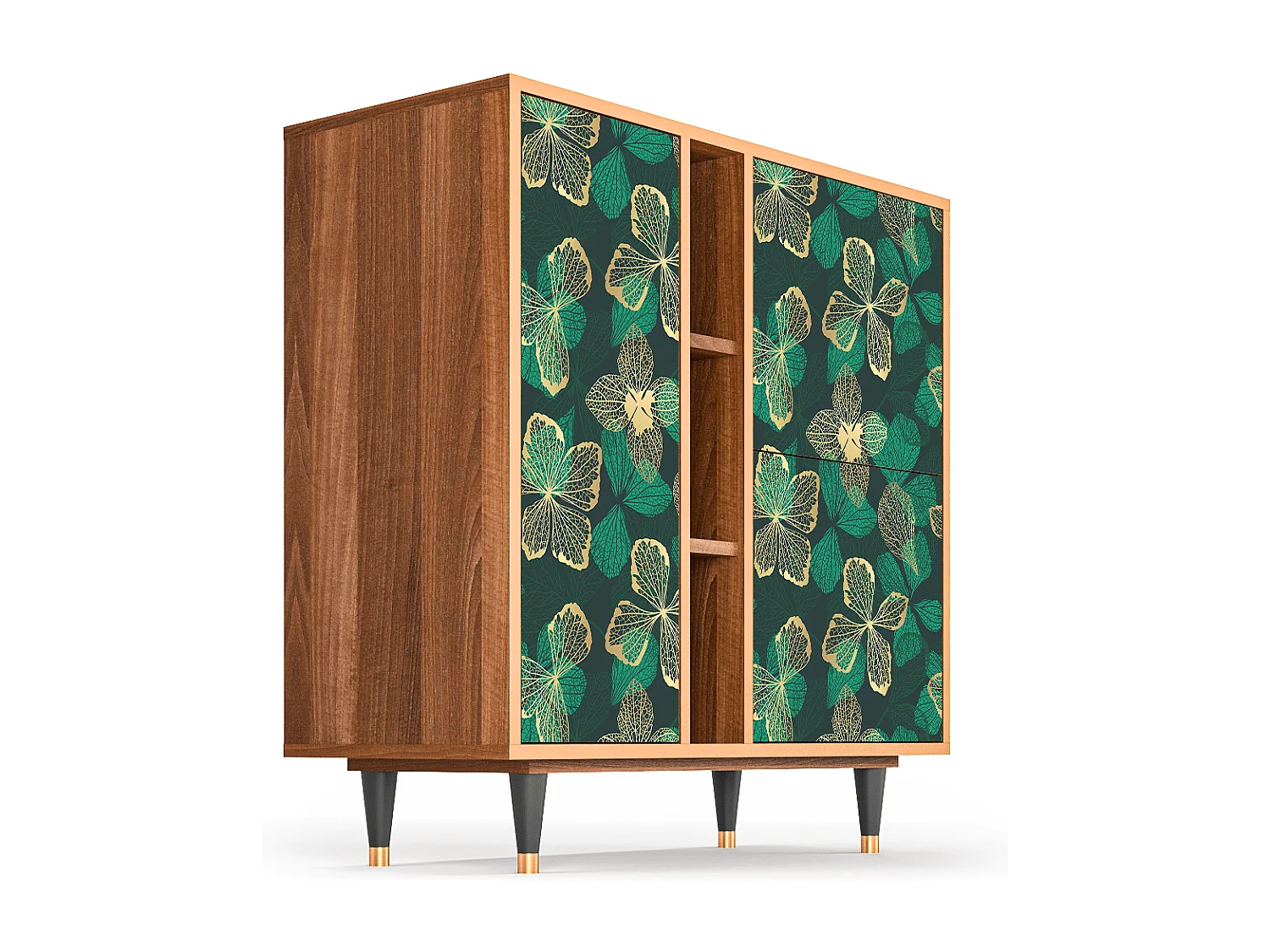 Buffet - 94х96х41 cm - BS5 - Green Flower, Noyer