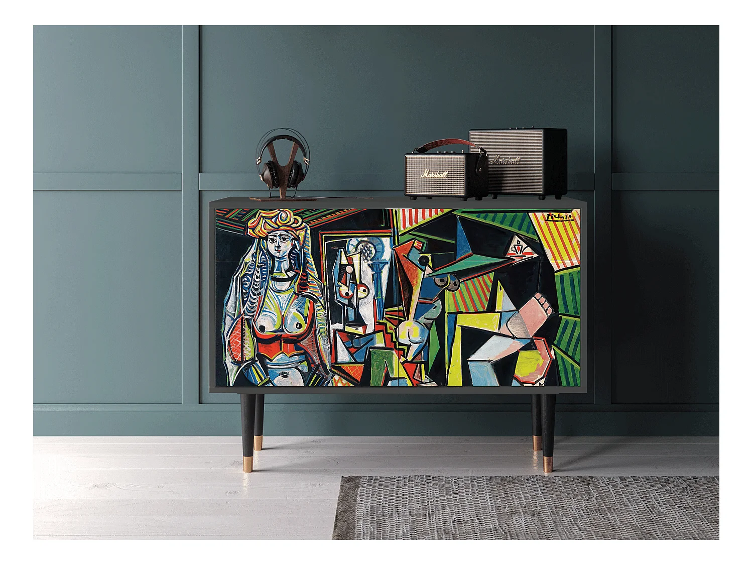 Dressoir - 115x85x48 cm - BS4 - Women of Algiers, Antraciet