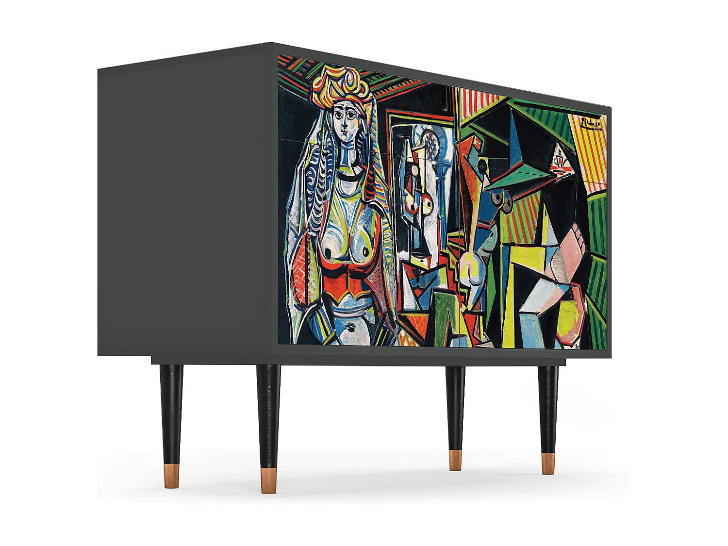 Kredens - 115x85x48 cm - BS4 - Women of Algiers, Antracyt