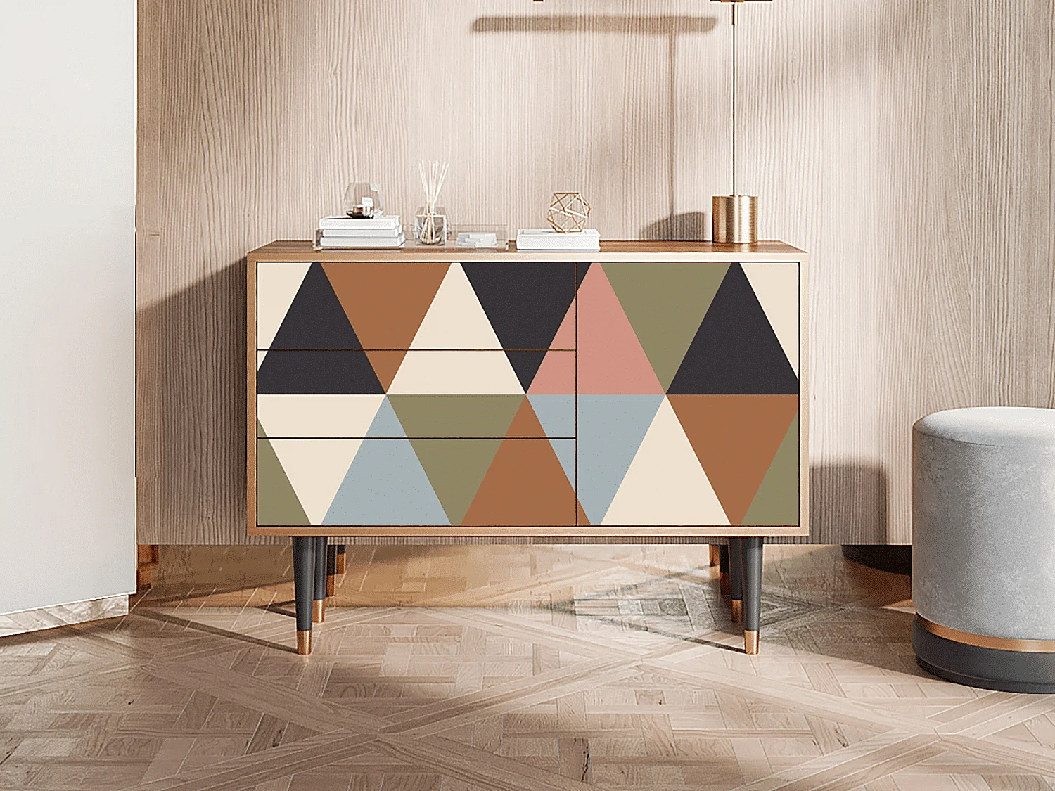 Buffet - 115х84х41 cm - S3 - Royal Triangles, Noyer