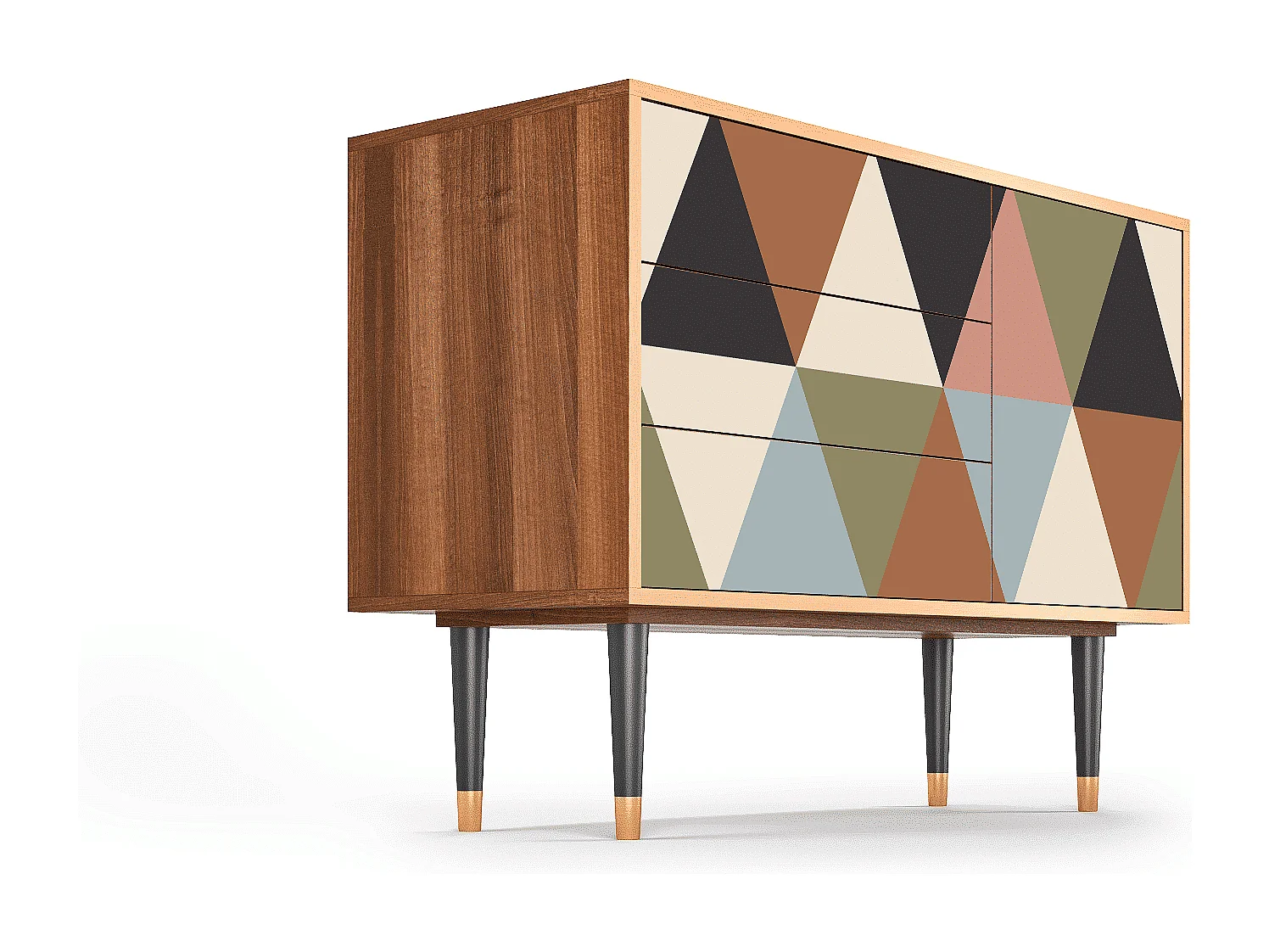 Credenza - 115х84х41 cm - S3 - Royal Triangles, Noce