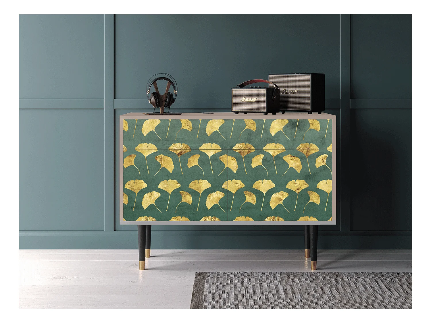 Buffet - 115x85x48 cm - BS4 - Gingko leaves, Latte