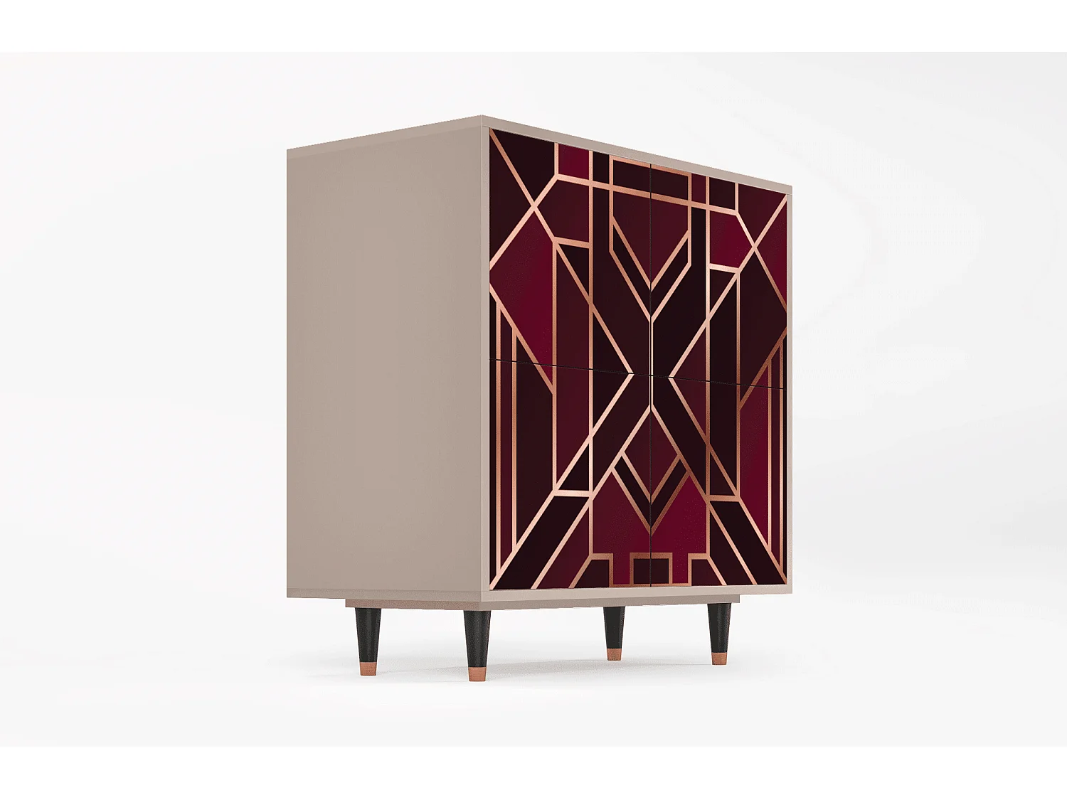 Aparador - 94x96x48 cm - BS3 - Burgundy Jewelery, Latte