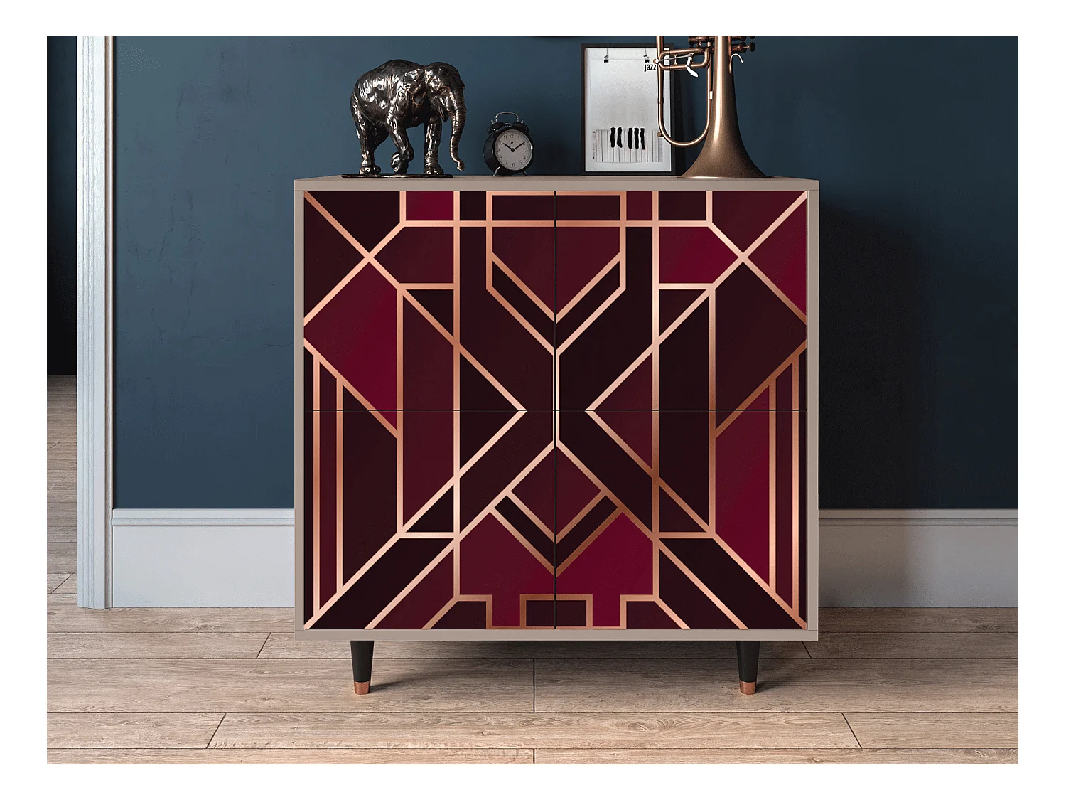 Buffet - 94x96x48 cm - BS3 - Burgundy Jewelery, Latte