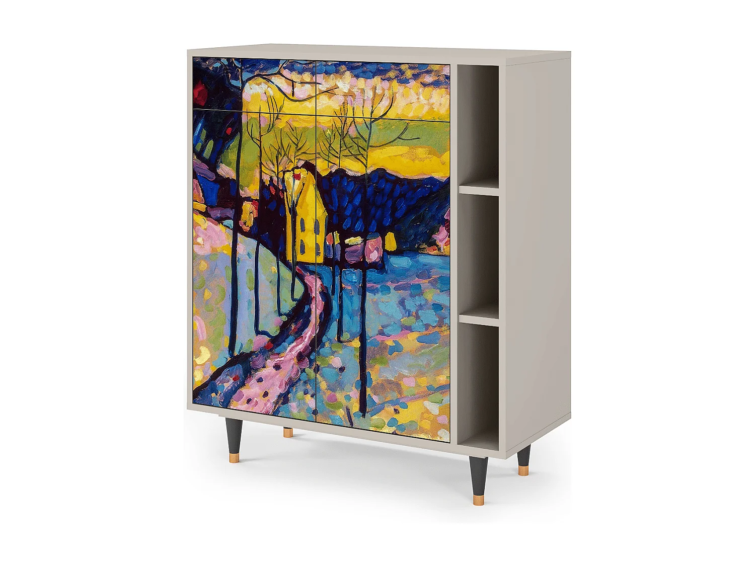 Credenza - 96х110х41 cm - BS6 - Winter Landscape, Sabbia