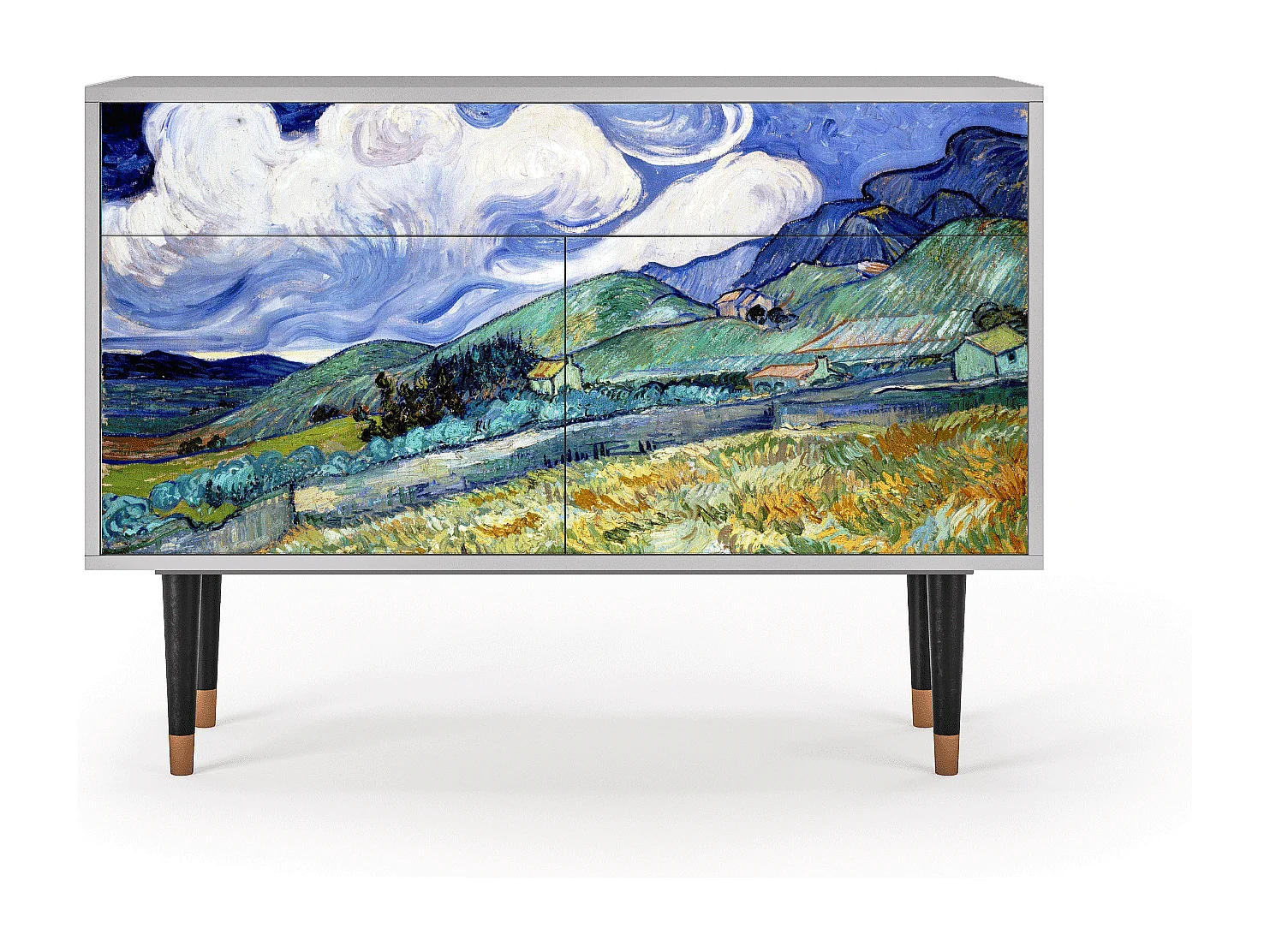 Buffet - 115x85x48 cm - BS4 - Landscape, Gris