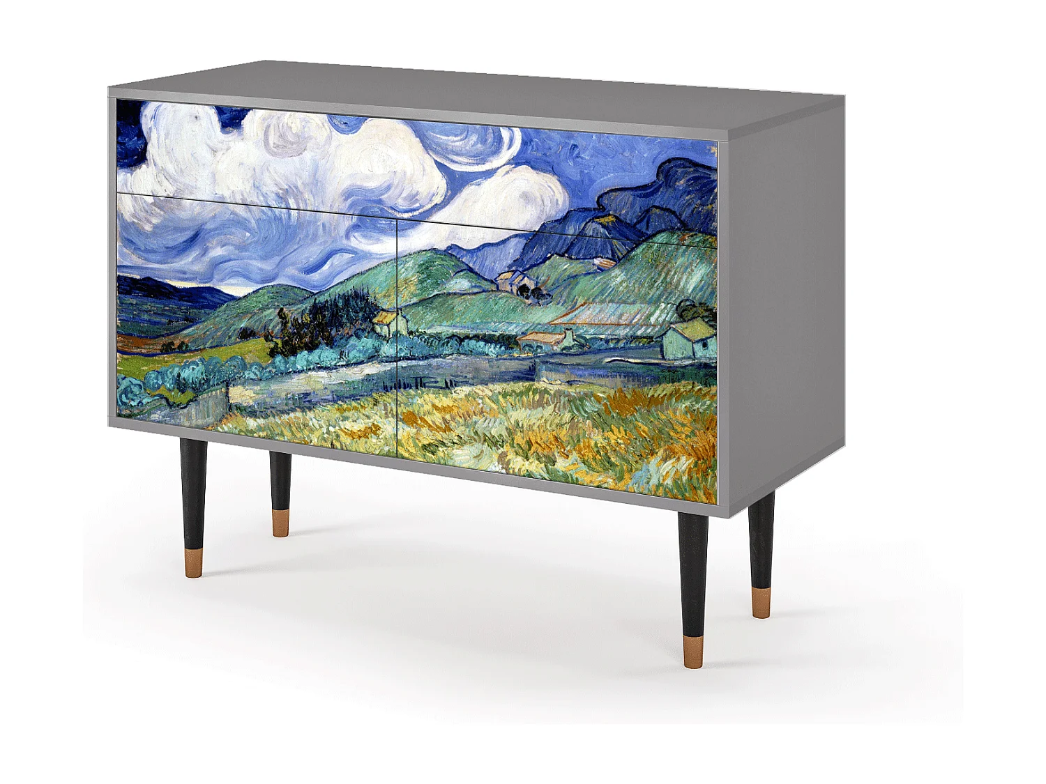 Buffet - 115x85x48 cm - BS4 - Landscape, Gris