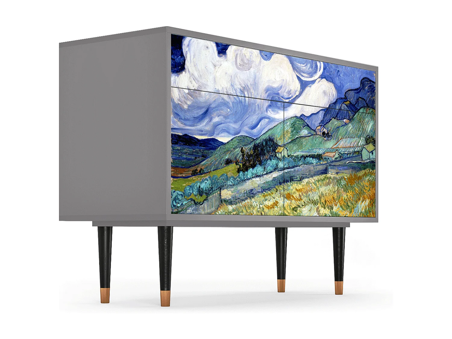 Buffet - 115x85x48 cm - BS4 - Landscape, Gris