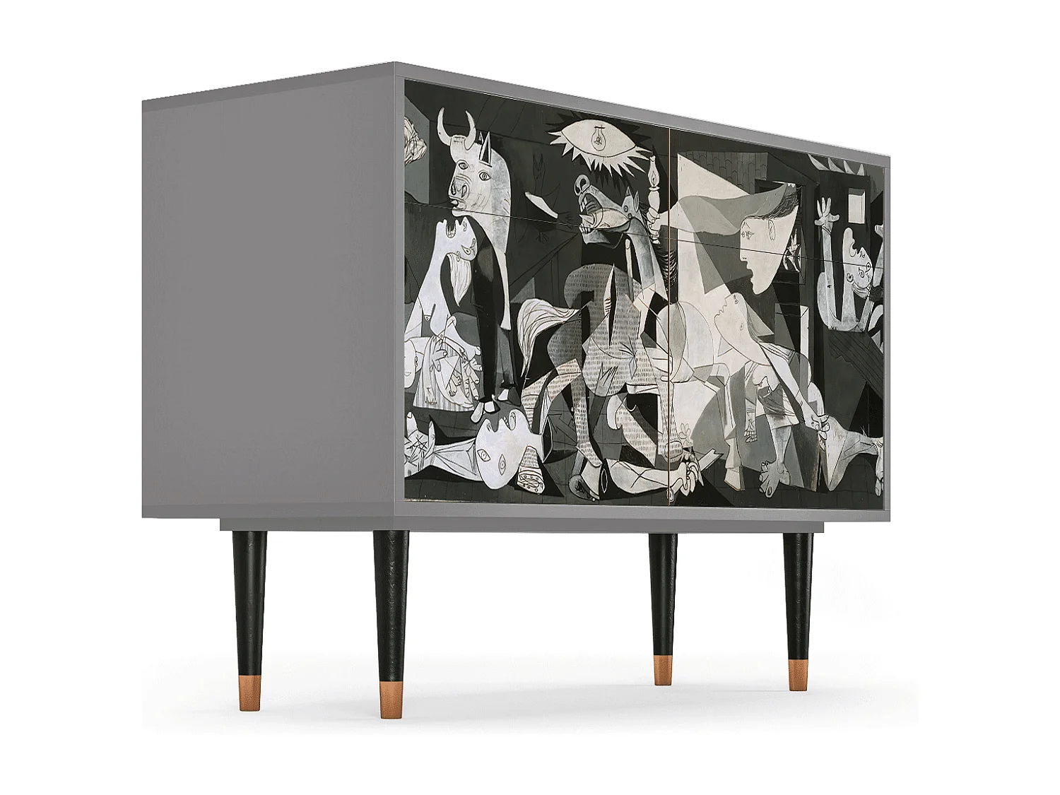 Buffet - 115x85x48 cm - BS4 - Guernica by Picasso, Gris
