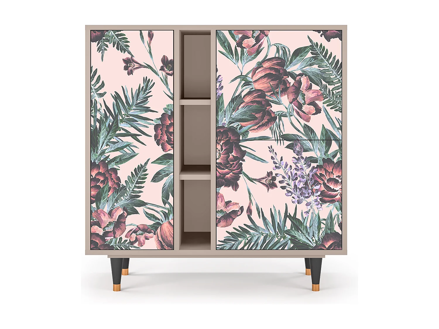 Buffet - 94х96х41 cm - BS5 - Peach Peonies, Latte