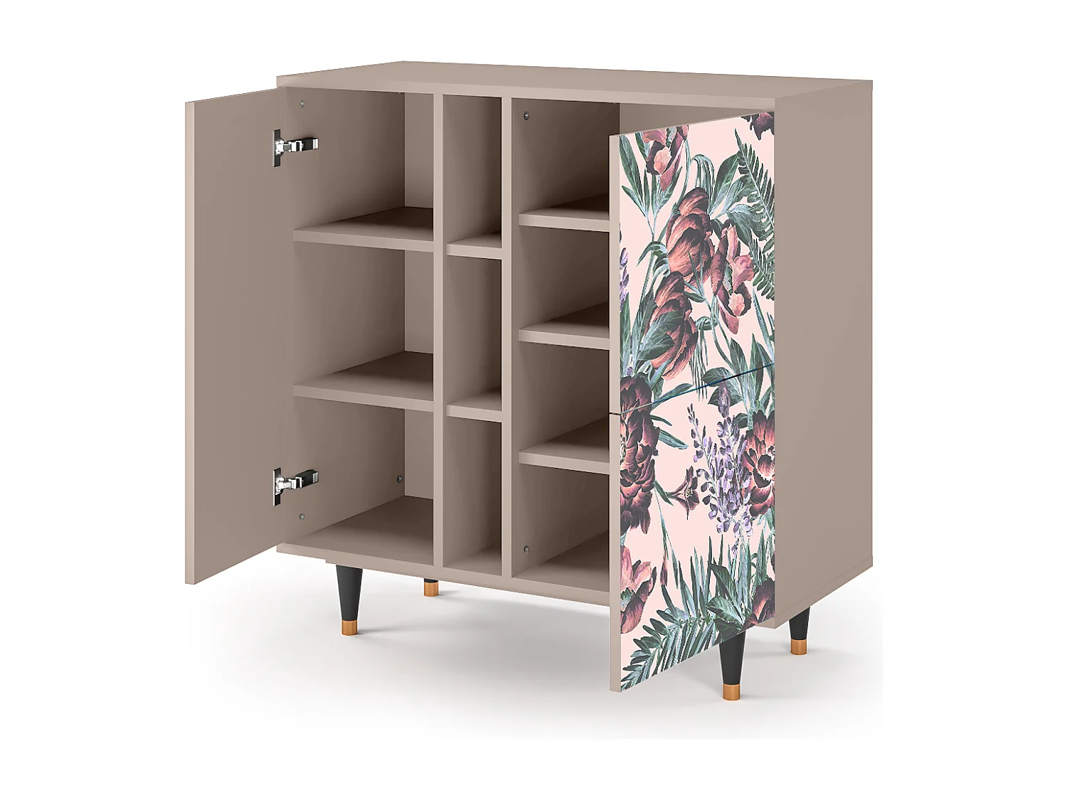 Buffet - 94х96х41 cm - BS5 - Peach Peonies, Latte