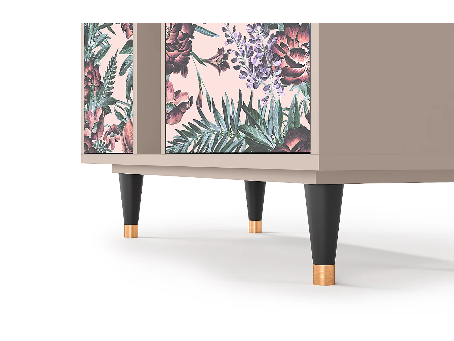 Kredens - 94х96х41 cm - BS5 - Peach Peonies, Latte