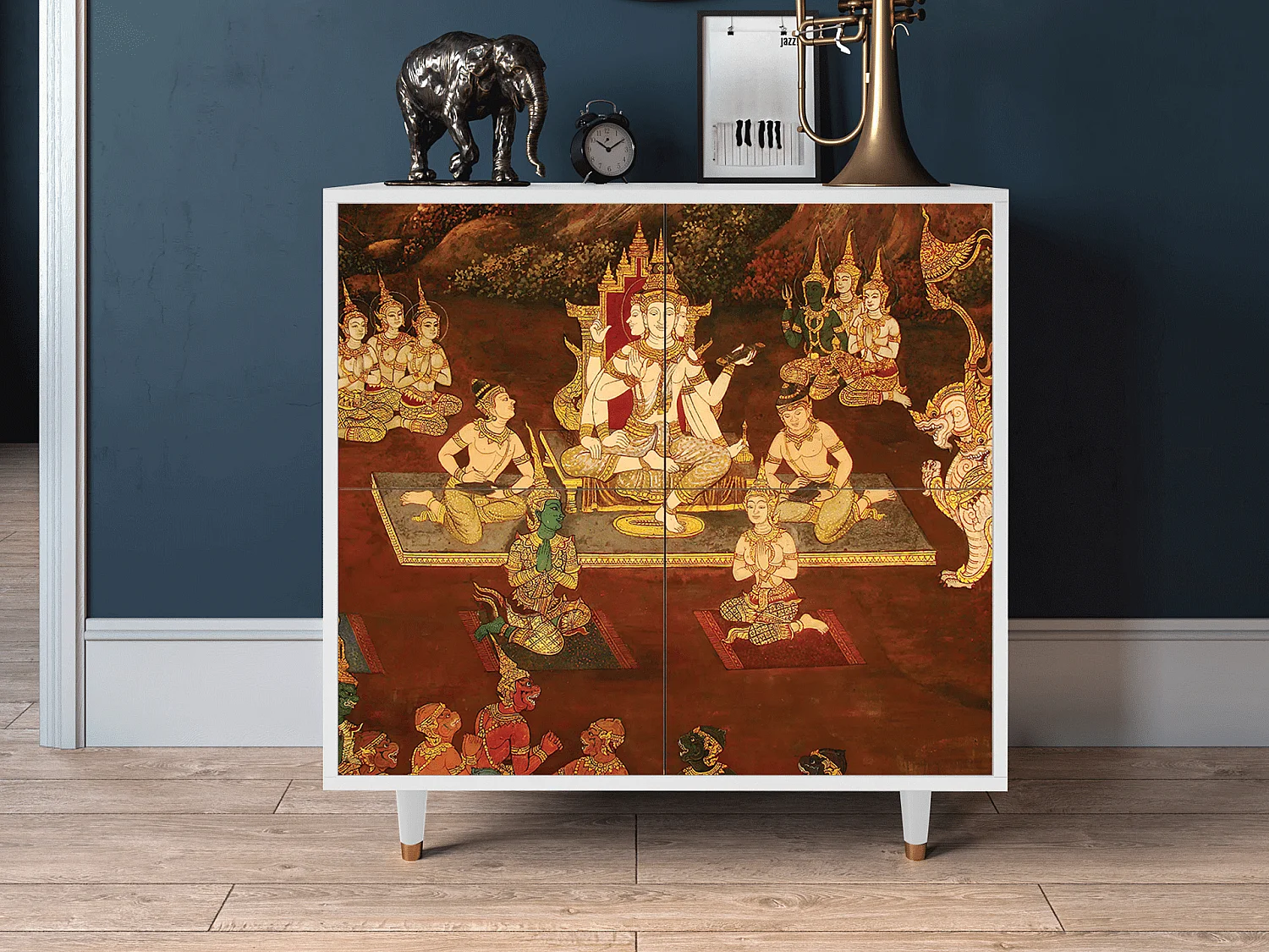 Kredens - 94x96x48 cm - BS3 - Malyavan, Biały