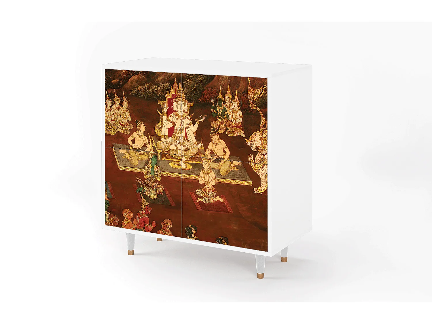 Kredens - 94x96x48 cm - BS3 - Malyavan, Biały