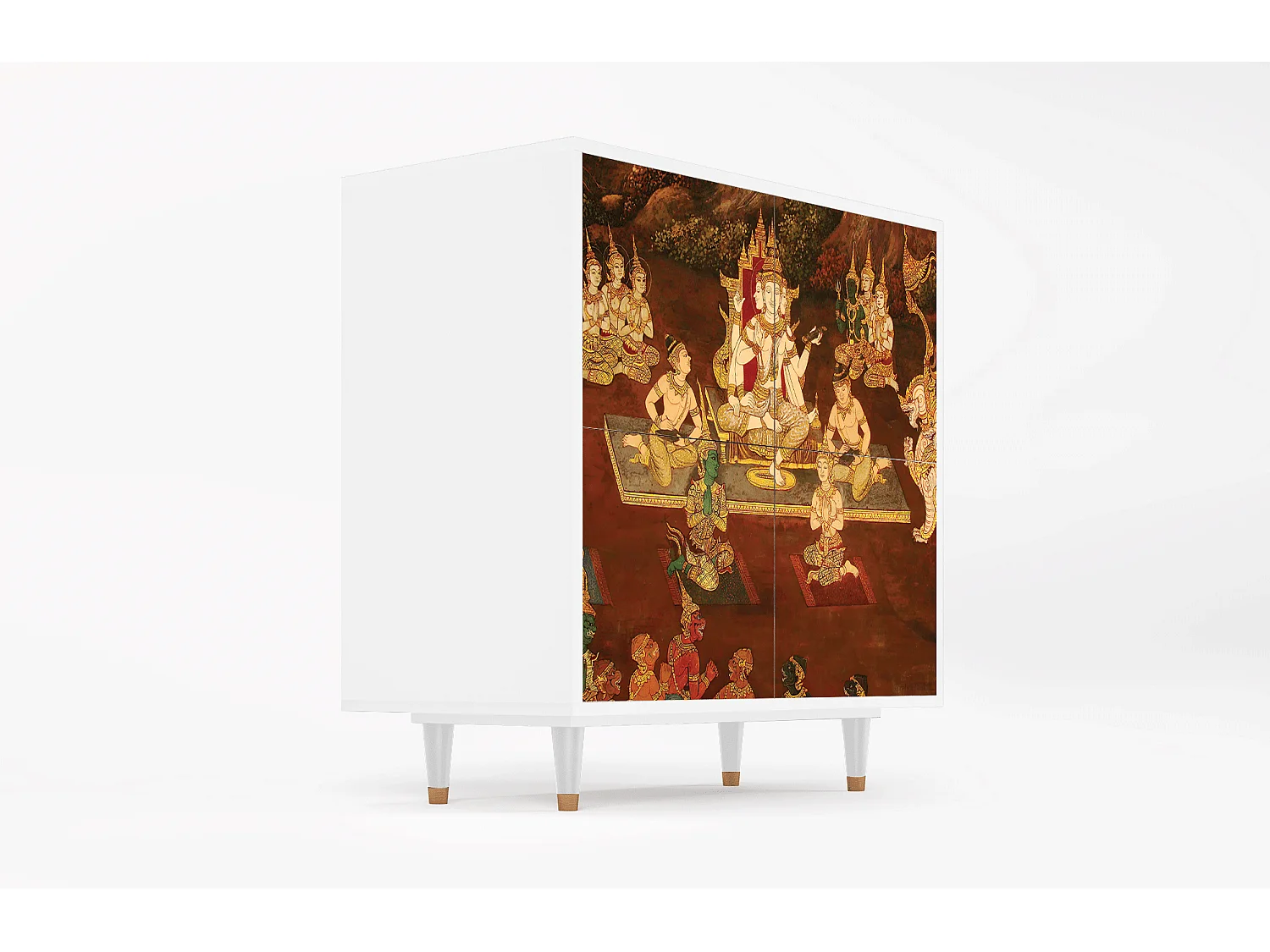 Kredens - 94x96x48 cm - BS3 - Malyavan, Biały